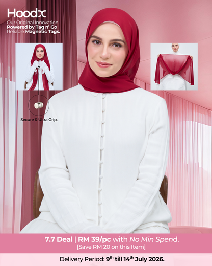 [7.7 Deal] HoodX in Maroon Red