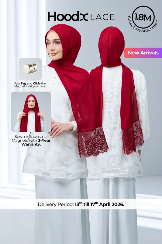 HoodX Lace in Maroon