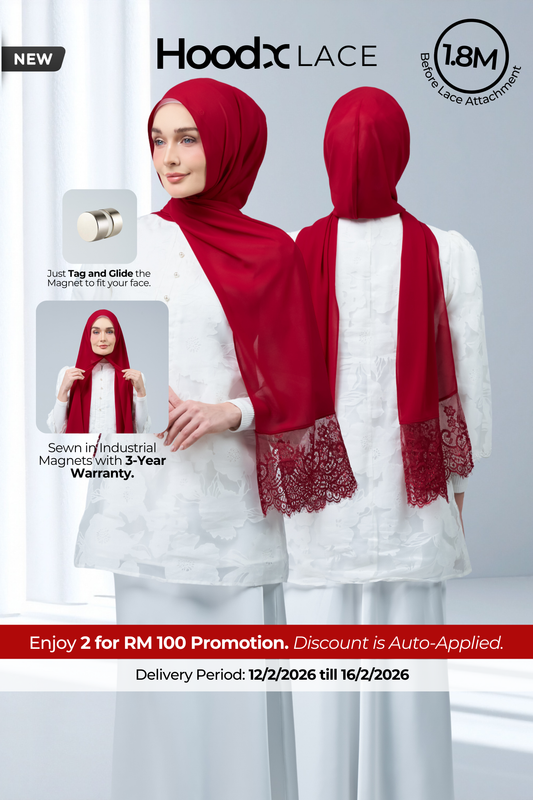 HoodX Lace in Maroon