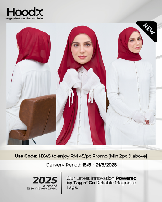 [★New] HoodX in Maroon Red