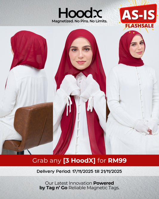 [As-Is] HoodX in Maroon Red