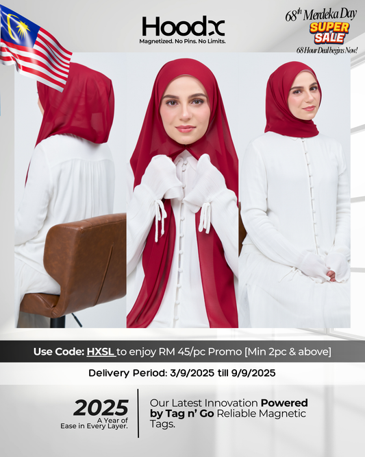 [★New] HoodX in Maroon Red