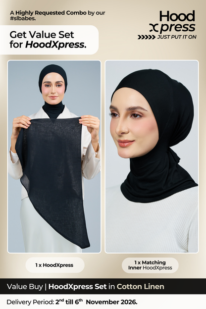 HoodXpress | Cotton Linen in Navy
