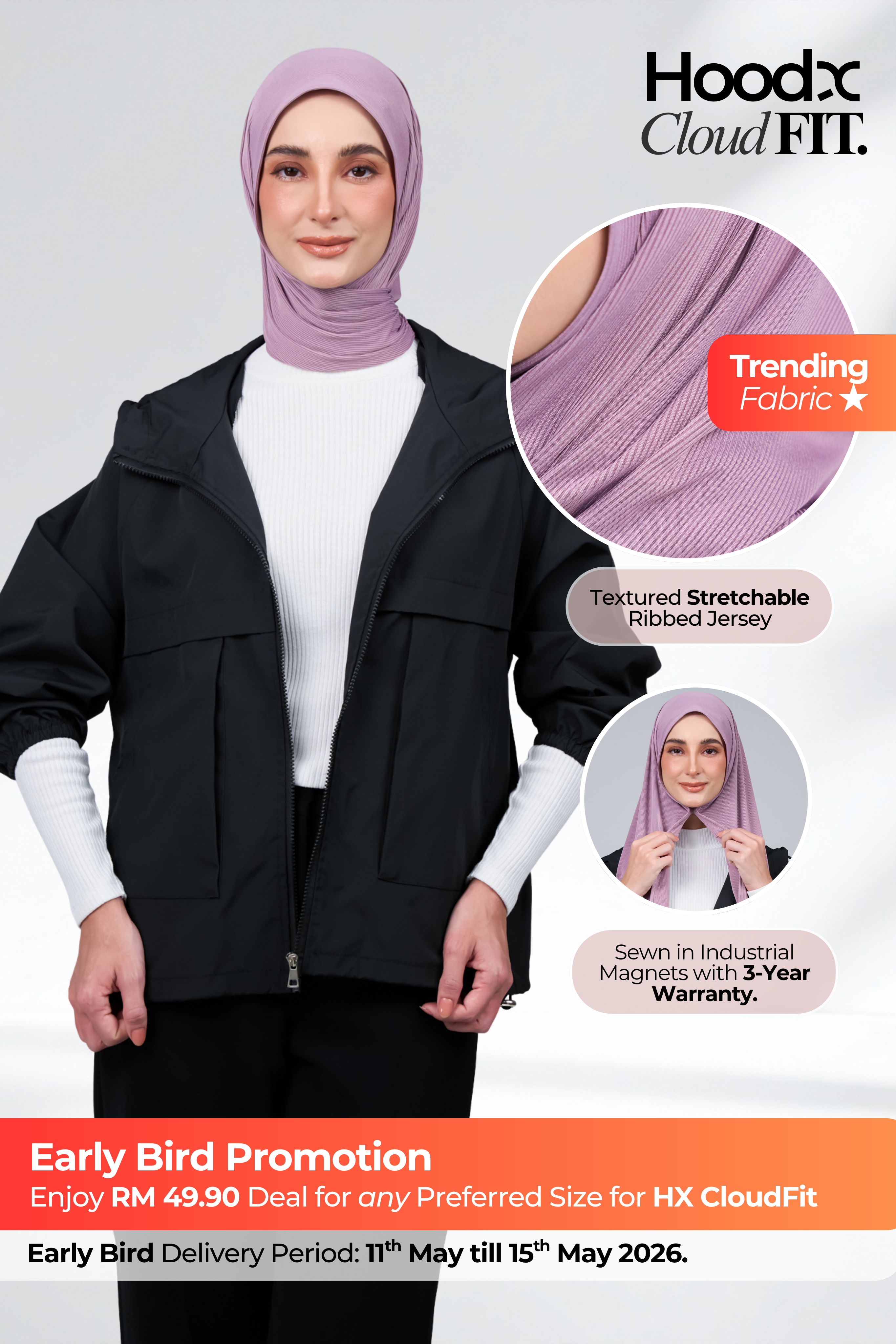 HoodX CloudFit in Mauve
