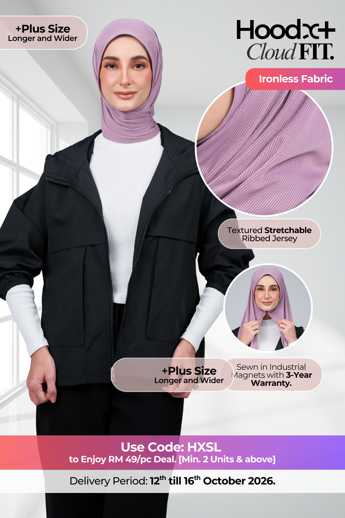 HoodX+ CloudFit in Mauve