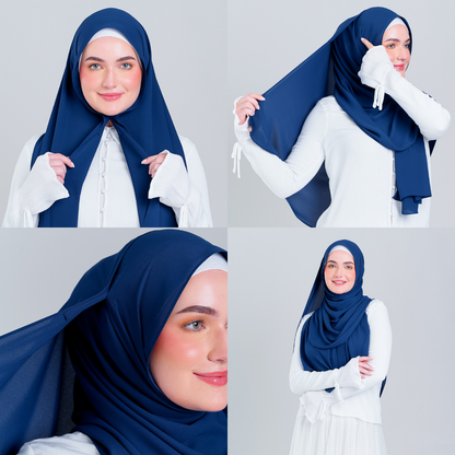 [8.8 MARKDOWN] Tag n' Go Max [2M] | Premium Korean Chiffon in Midnight Blue