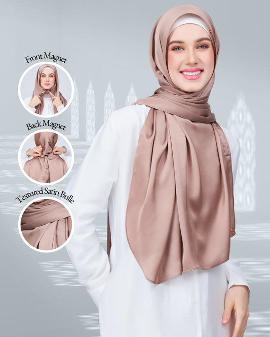 [As-Is] Instant Tag n' Go Shawl | Satin Bulle in Medium Toffee