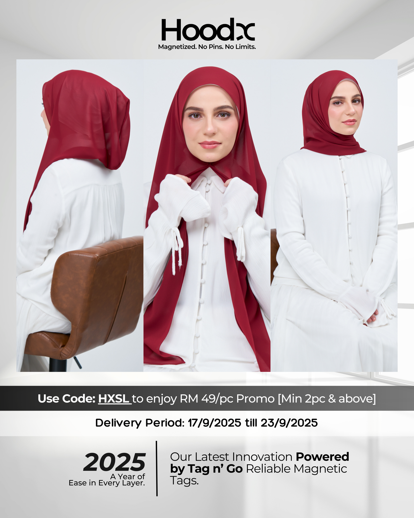 [★New] HoodX in Merlot Red