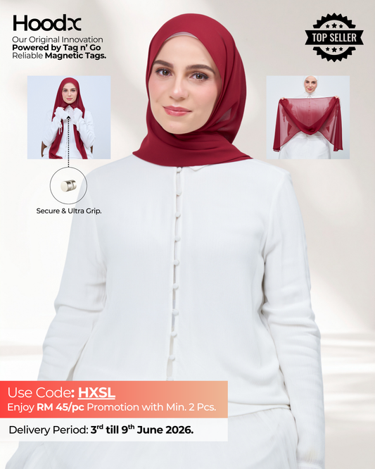 HoodX in Merlot Red