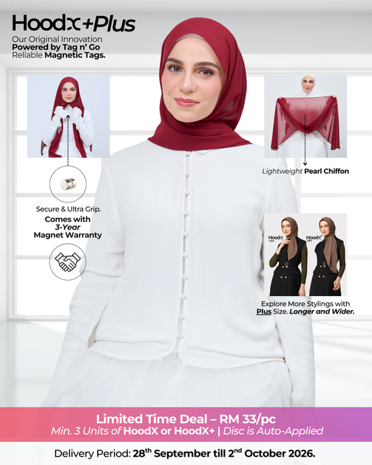 HoodX⁺Plus in Merlot Red