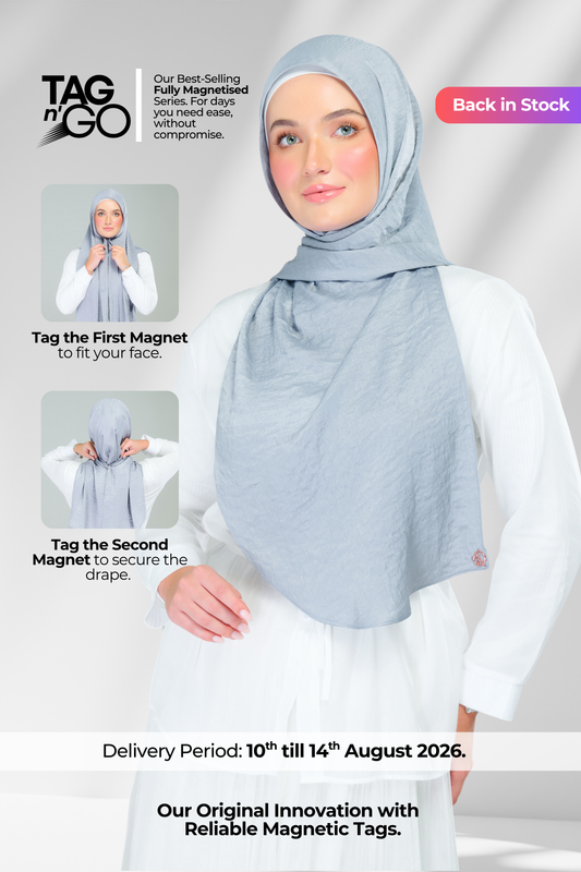 Instant Tag n' Go Shawl | Textured Silk in Metallic Grey 2.0