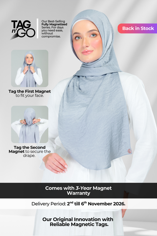 Instant Tag n' Go Shawl | Textured Silk in Metallic Grey 2.0