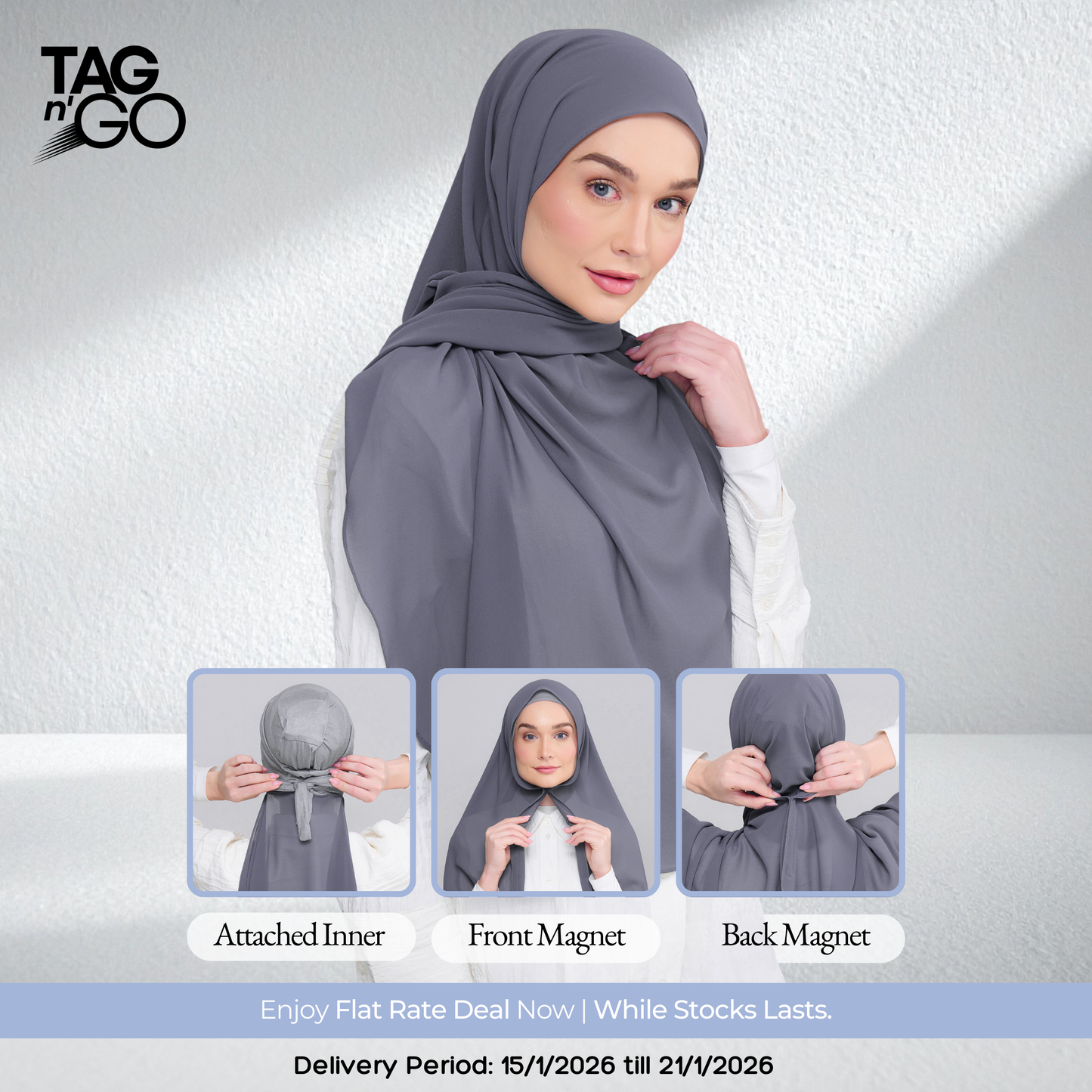 3IN1 Instant Faith Tag n' Go in Metro Grey