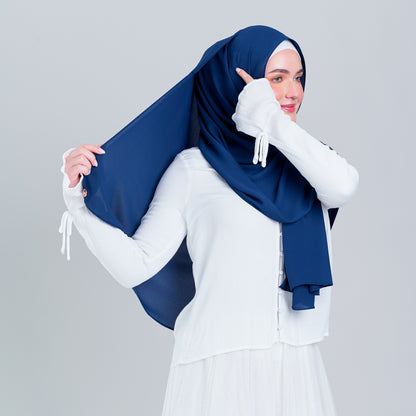 [8.8 MARKDOWN] Tag n' Go Max [2M] | Premium Korean Chiffon in Midnight Blue
