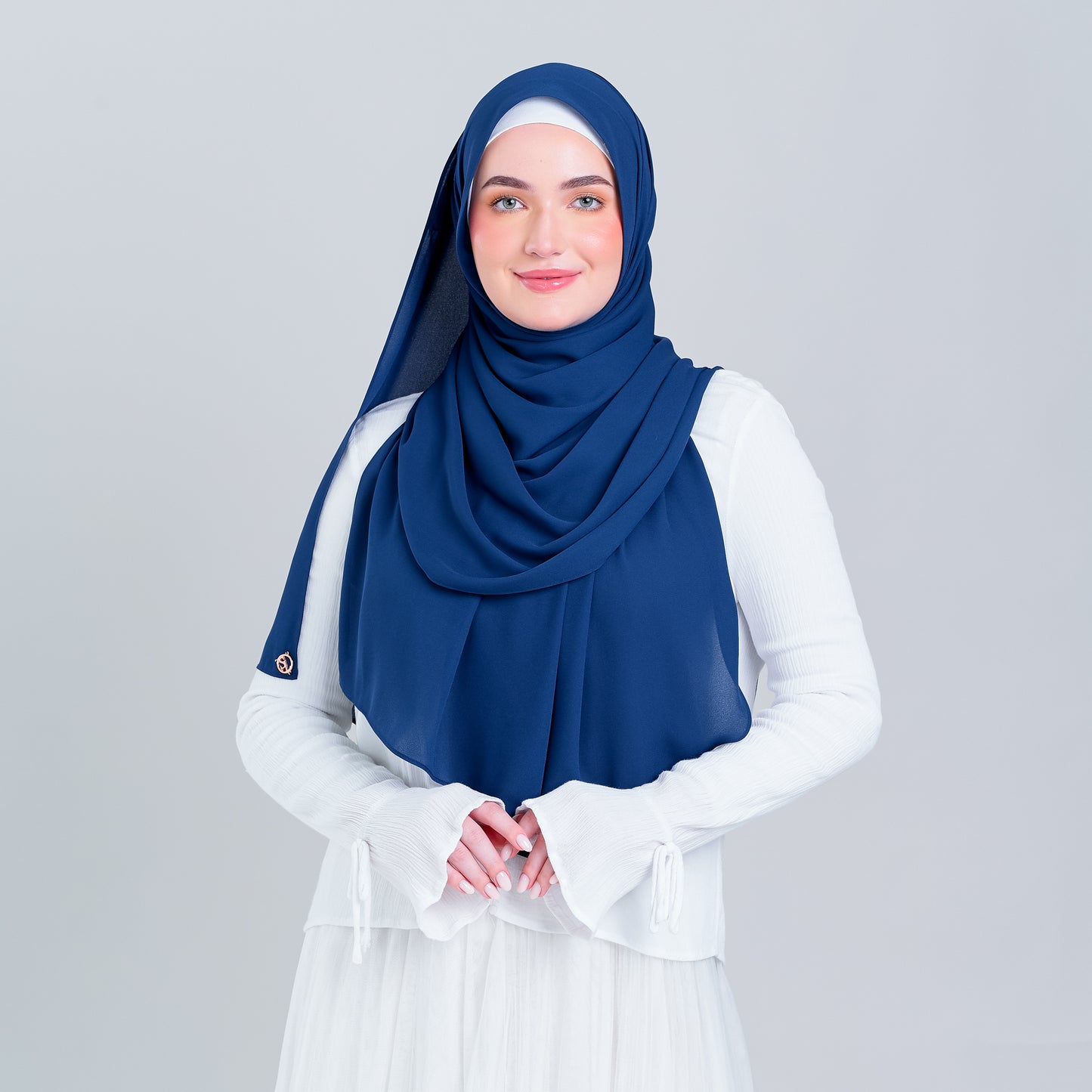 Tag n' Go Max [2M] | Premium Korean Chiffon in Midnight Blue