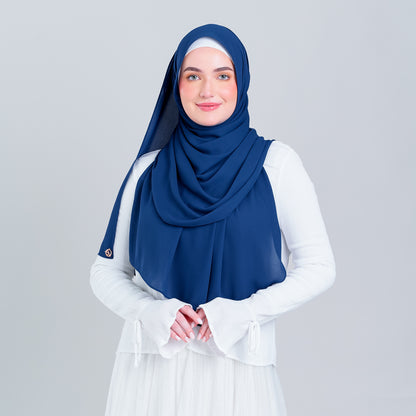 [8.8 MARKDOWN] Tag n' Go Max [2M] | Premium Korean Chiffon in Midnight Blue