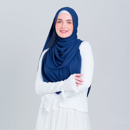 [8.8 MARKDOWN] Tag n' Go Max [2M] | Premium Korean Chiffon in Midnight Blue