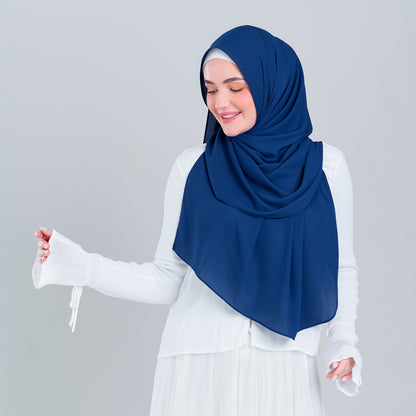 [8.8 MARKDOWN] Tag n' Go Max [2M] | Premium Korean Chiffon in Midnight Blue
