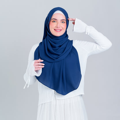 [8.8 MARKDOWN] Tag n' Go Max [2M] | Premium Korean Chiffon in Midnight Blue