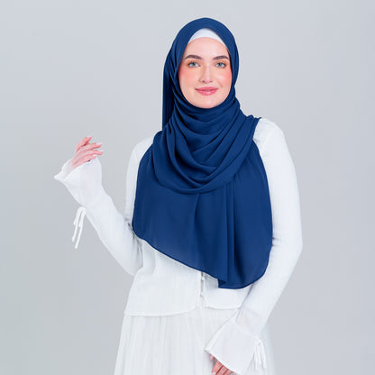 [8.8 MARKDOWN] Tag n' Go Max [2M] | Premium Korean Chiffon in Midnight Blue