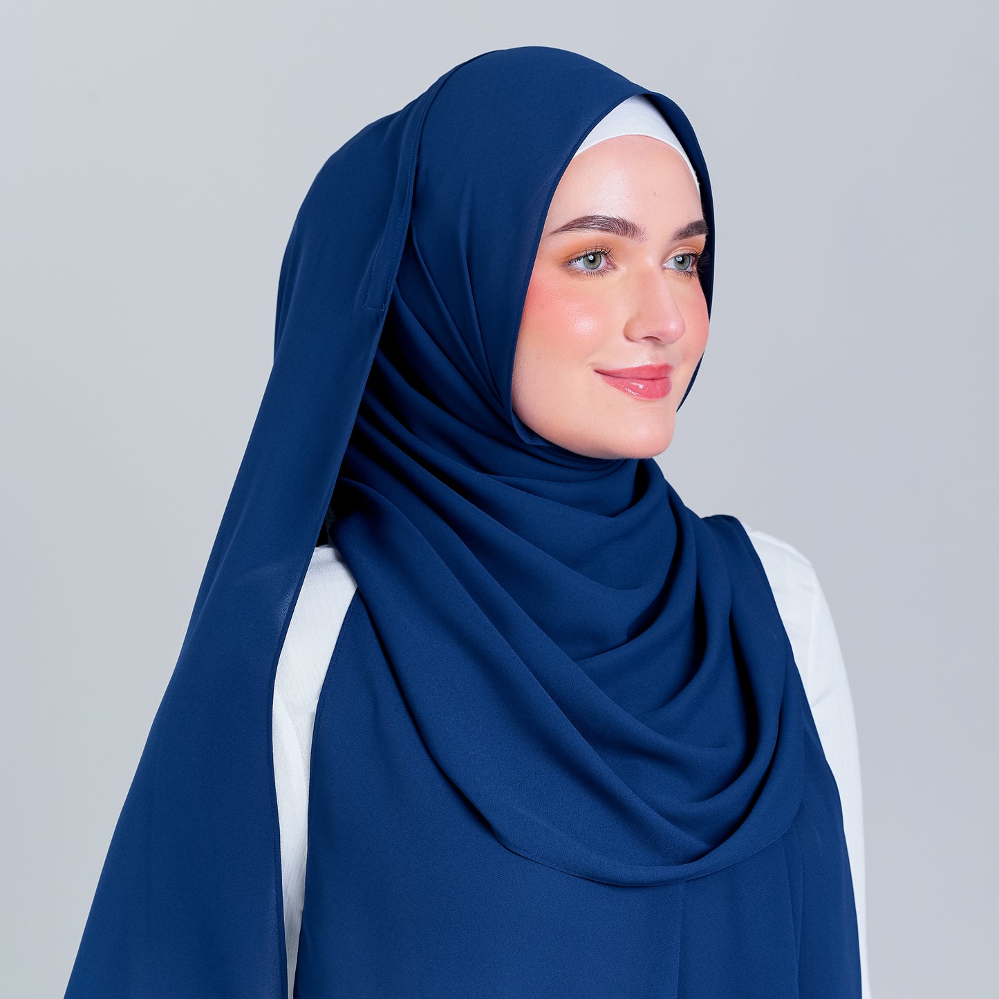 Tag n' Go Max [2M] | Premium Korean Chiffon in Midnight Blue