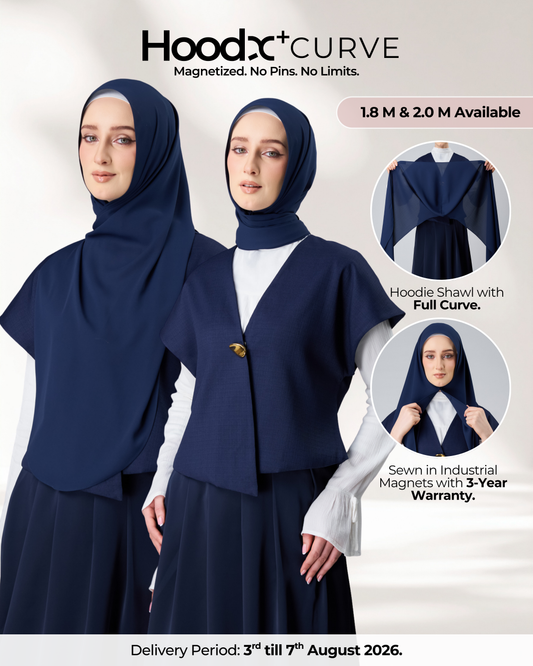 HoodX⁺Plus Curve in Midnight Blue [Korean Chiffon]