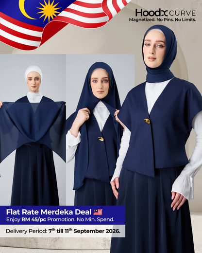 HoodX Curve in Midnight Blue [Korean Chiffon]