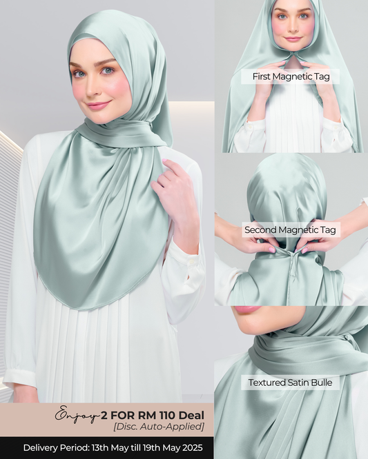 Instant Tag n' Go Shawl | Satin Bulle in Mint Green