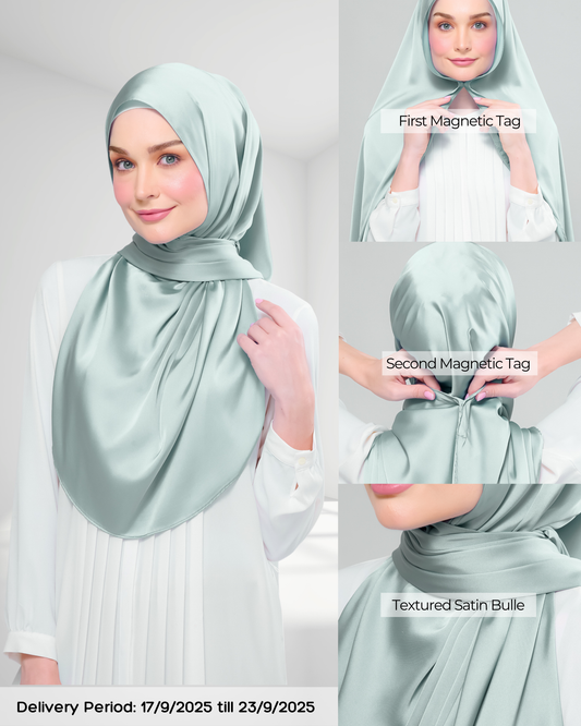 Instant Tag n' Go Shawl | Satin Bulle in Mint Green