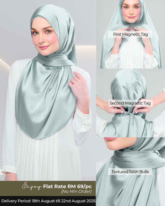 Instant Tag n' Go Shawl | Satin Bulle in Mint Green