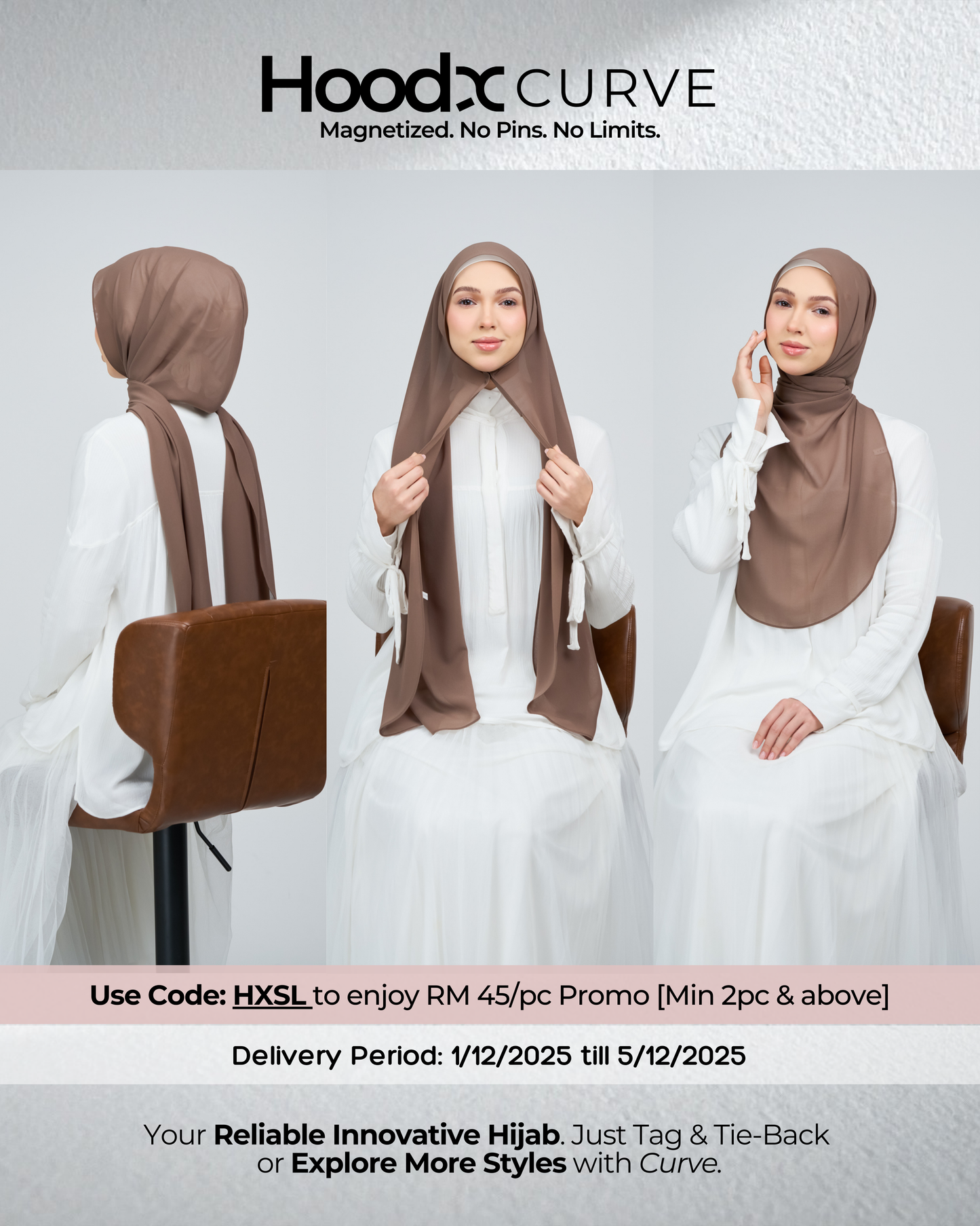 HoodX Curve in Mocha