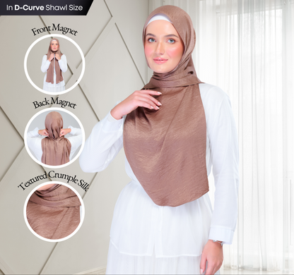 [As-Is] Instant Tag n' Go Shawl | Textured Silk in Mocha