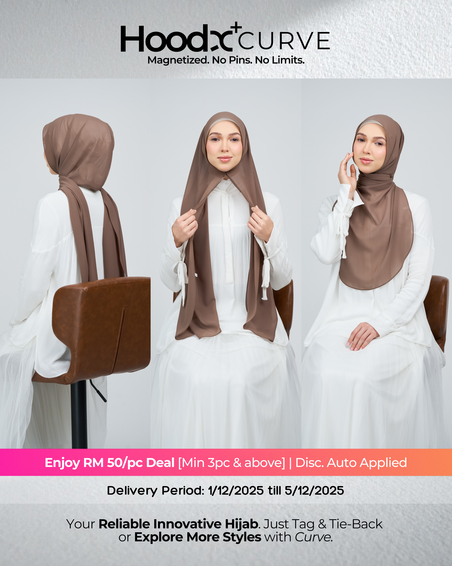 HoodX⁺Plus Curve in Mocha