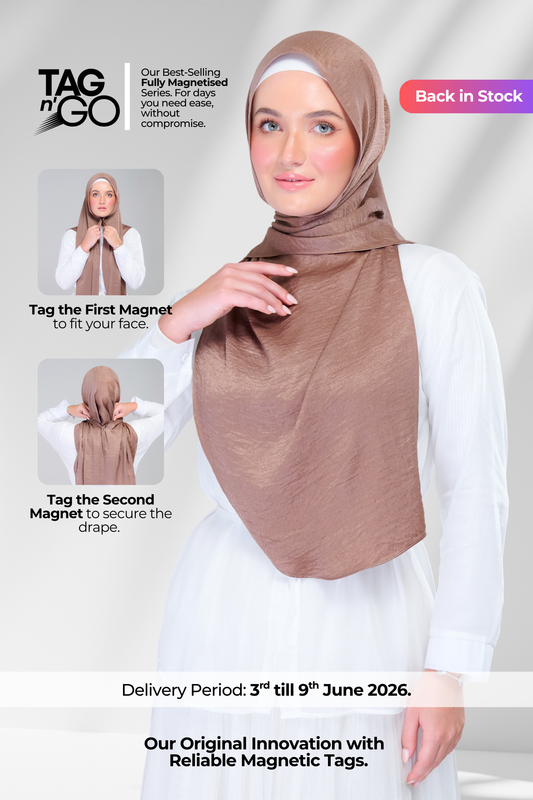 Instant Tag n' Go Shawl | Textured Silk in Mocha
