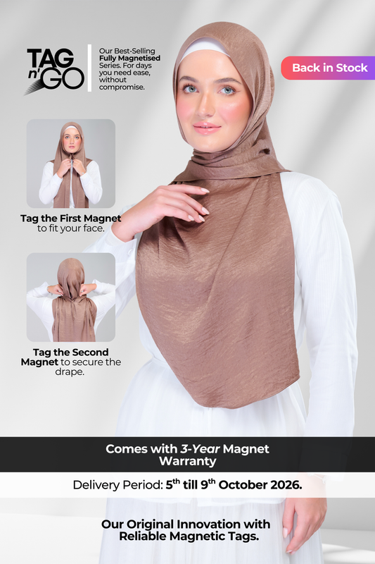 Instant Tag n' Go Shawl | Textured Silk in Mocha