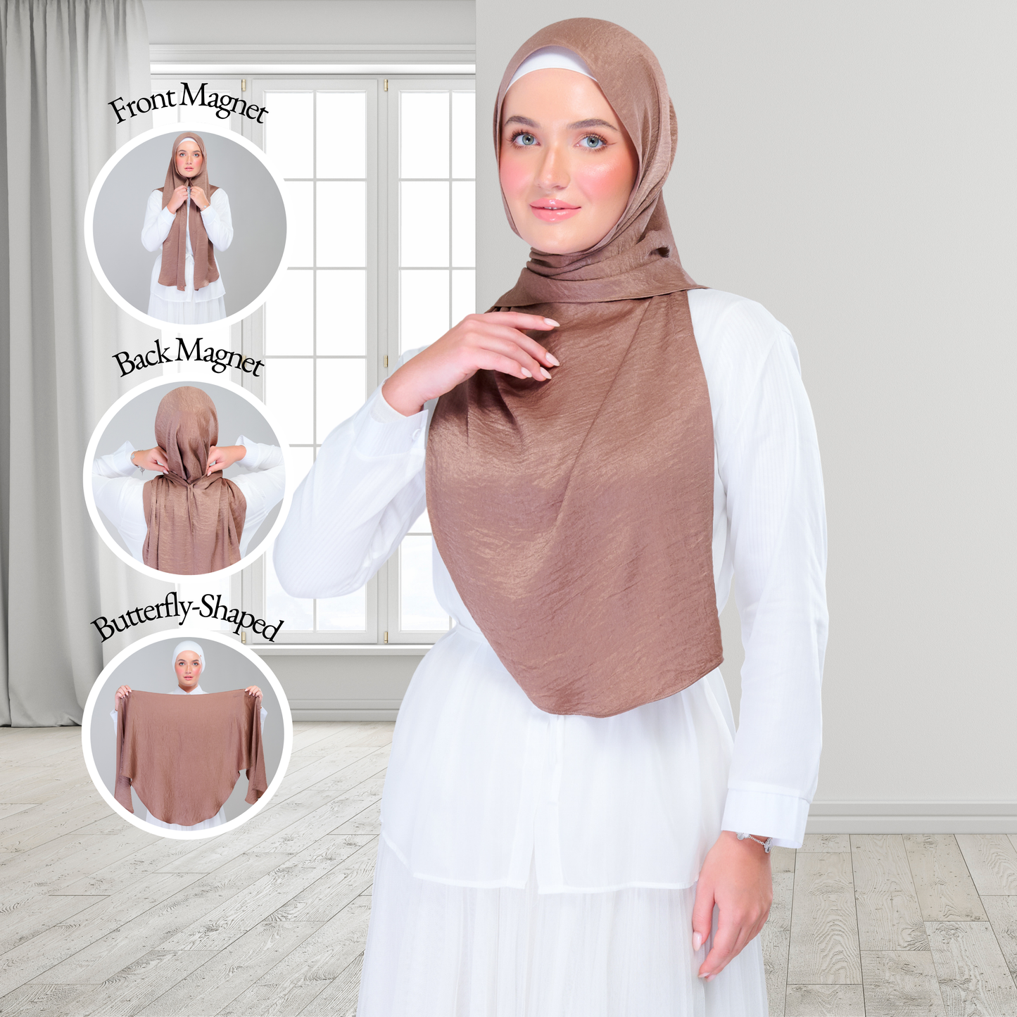 [As-Is] Instant Tag n' Go Butterfly | Textured Silk in Mocha