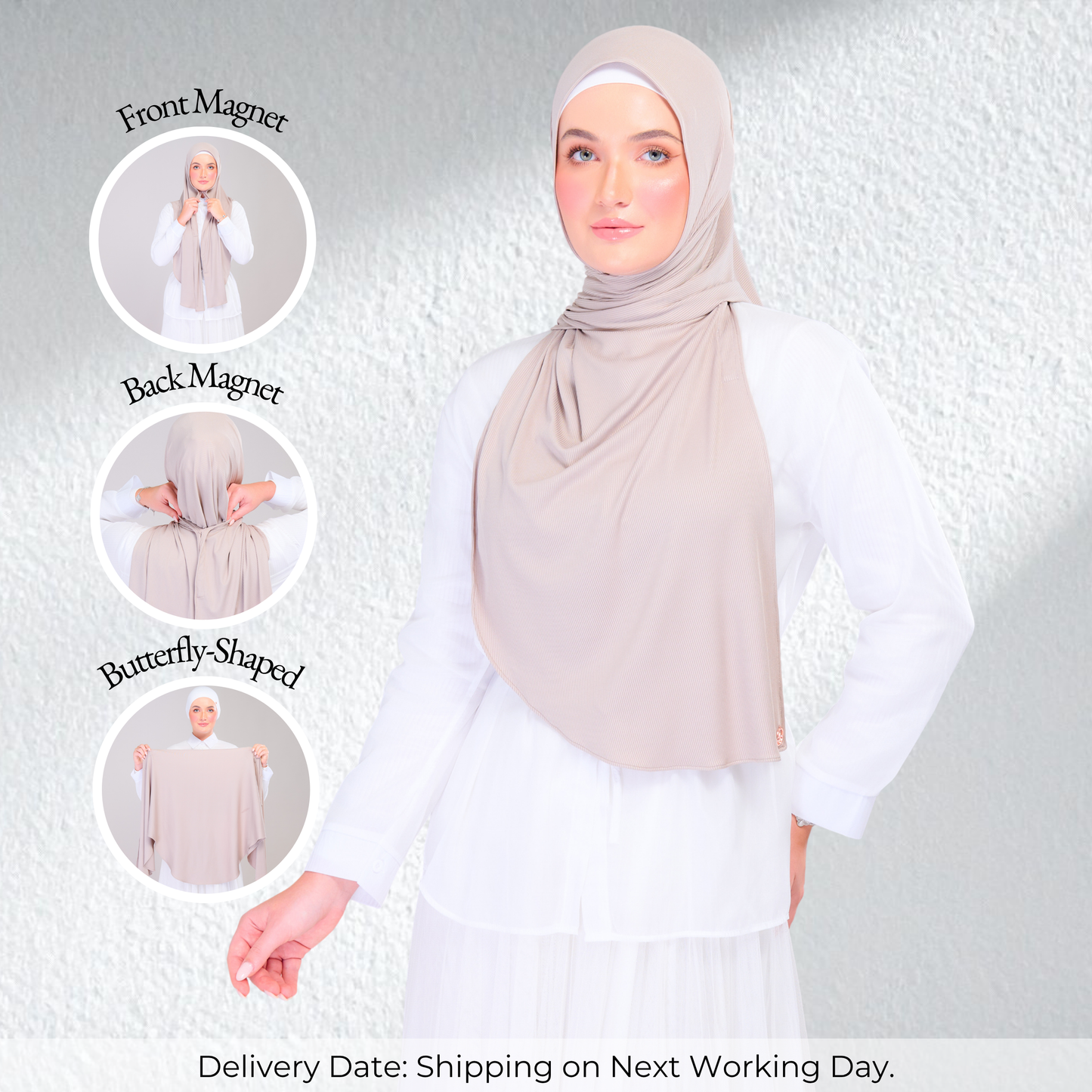 Instant Tag n' Go Butterfly | Ribbed Jersey in Natural Sand