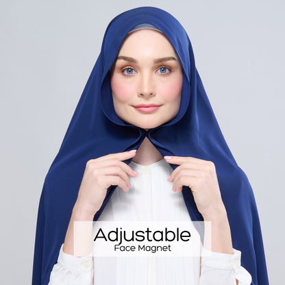 [As-Is] Instant Tag n' Go Shawl l Chiffon Silk in Navy Blue