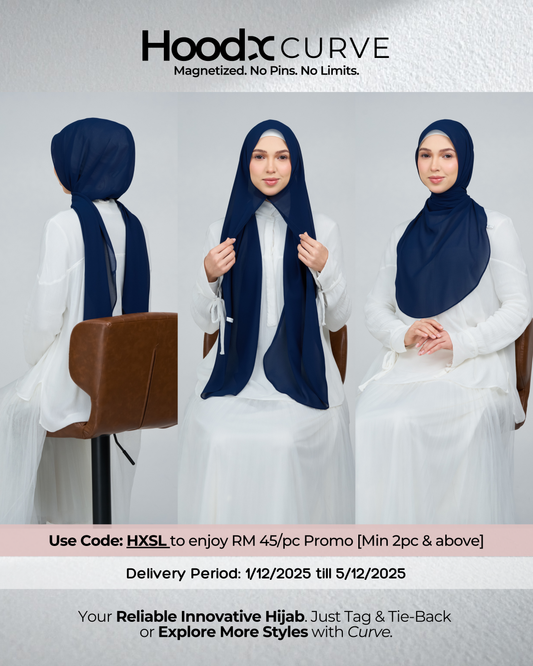 HoodX Curve in Navy Blue