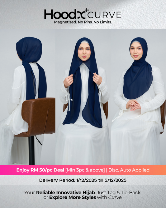 HoodX⁺Plus Curve in Navy Blue