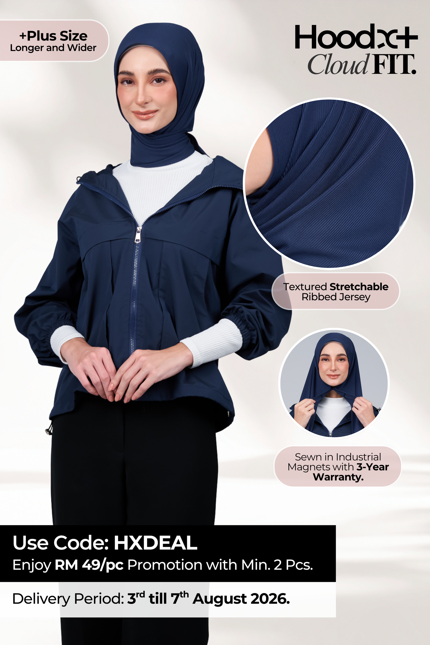 HoodX+ CloudFit in Navy