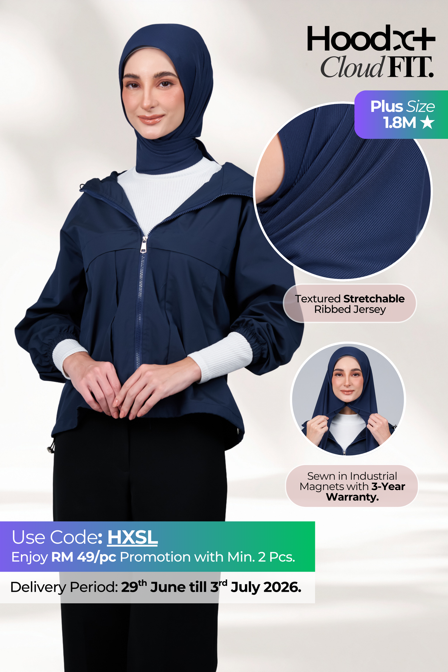 HoodX+ CloudFit in Navy