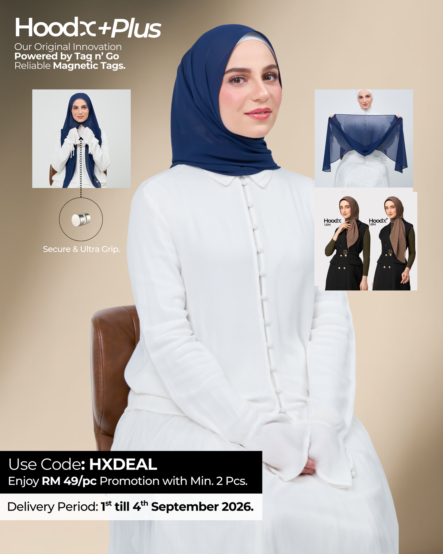 HoodX⁺Plus in Navy
