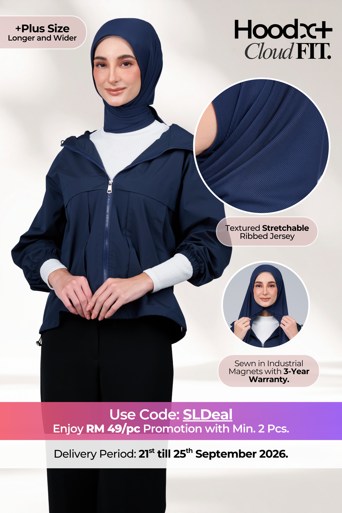 HoodX+ CloudFit in Navy