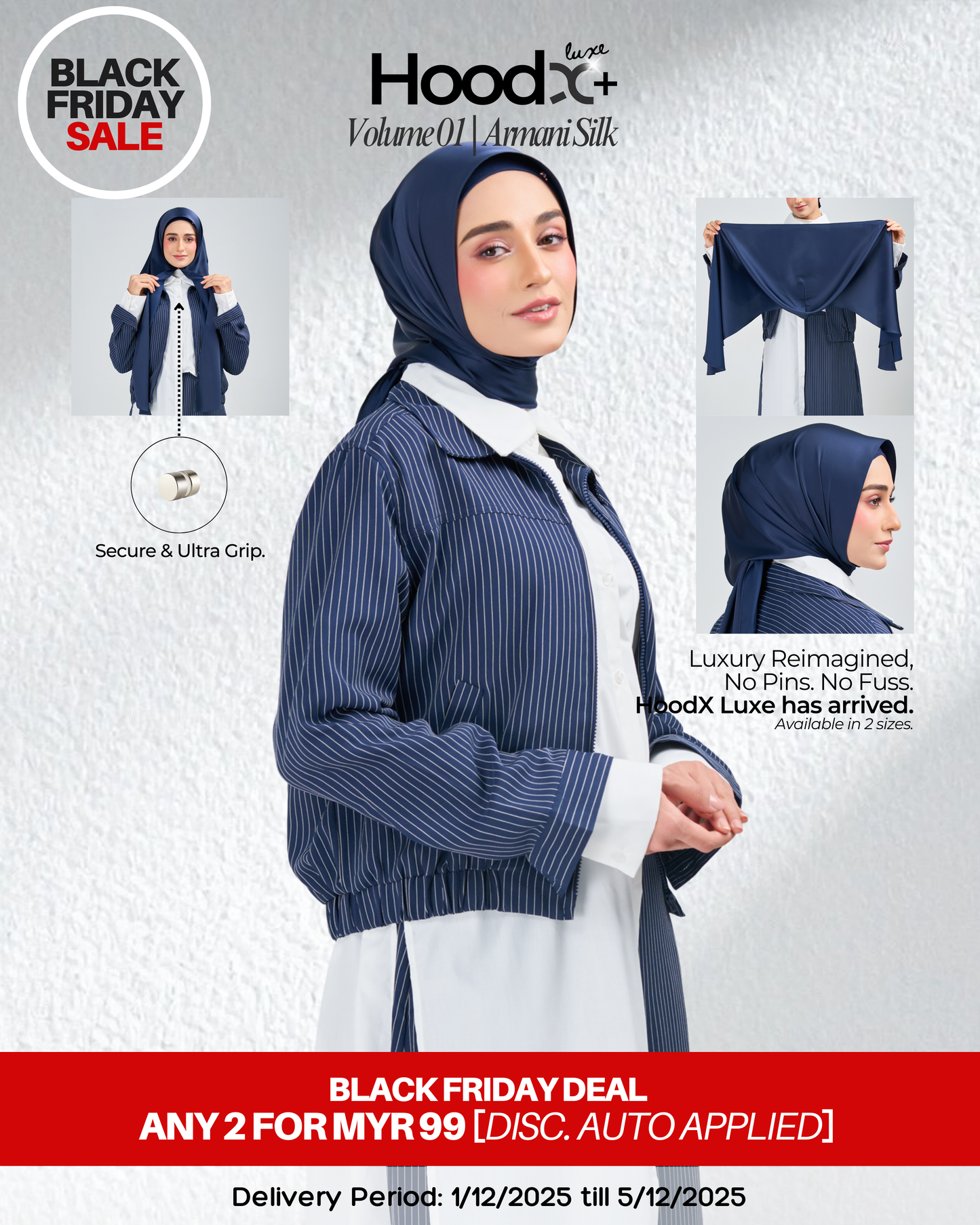 [BFS] HoodX⁺Plus Luxe in Navy