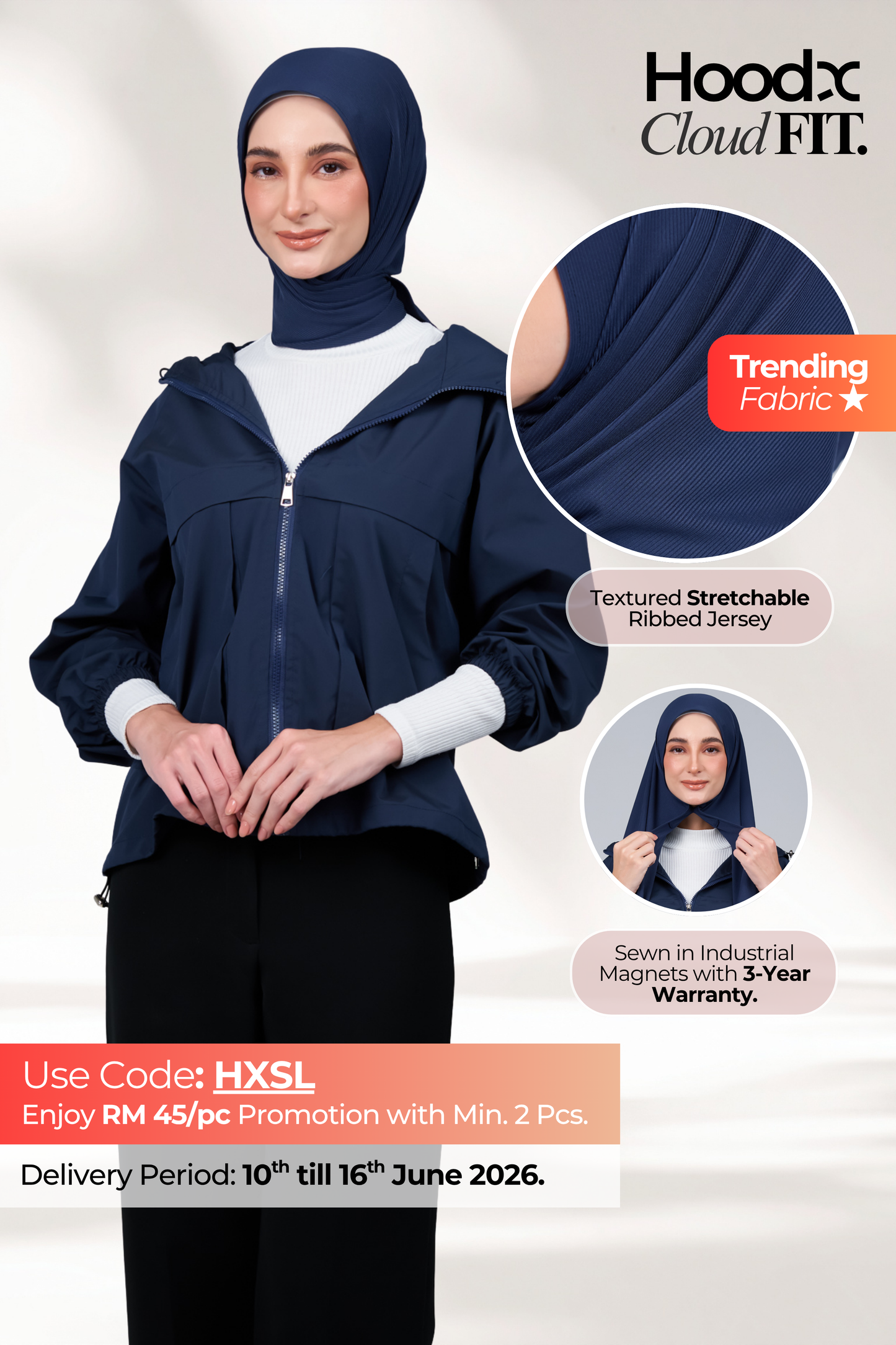 HoodX CloudFit in Navy