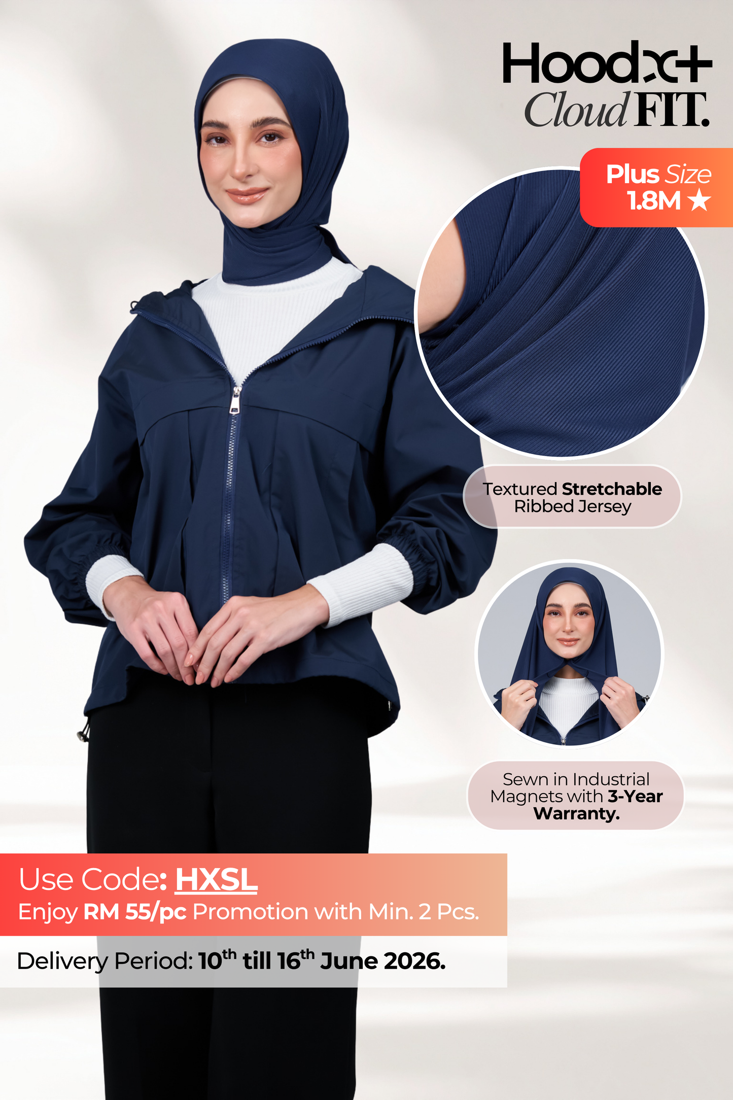 HoodX+ CloudFit in Navy