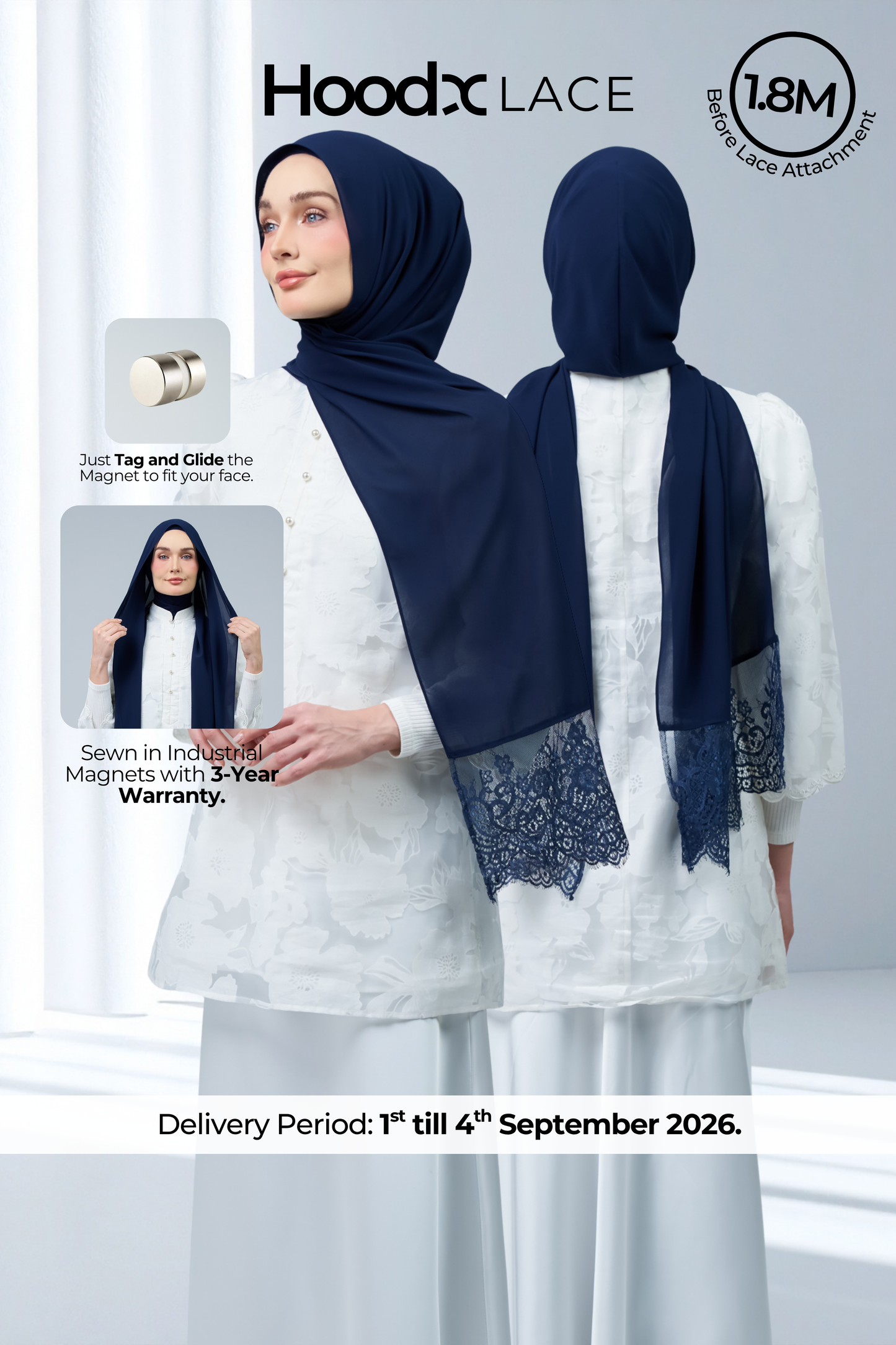 HoodX Lace in Navy