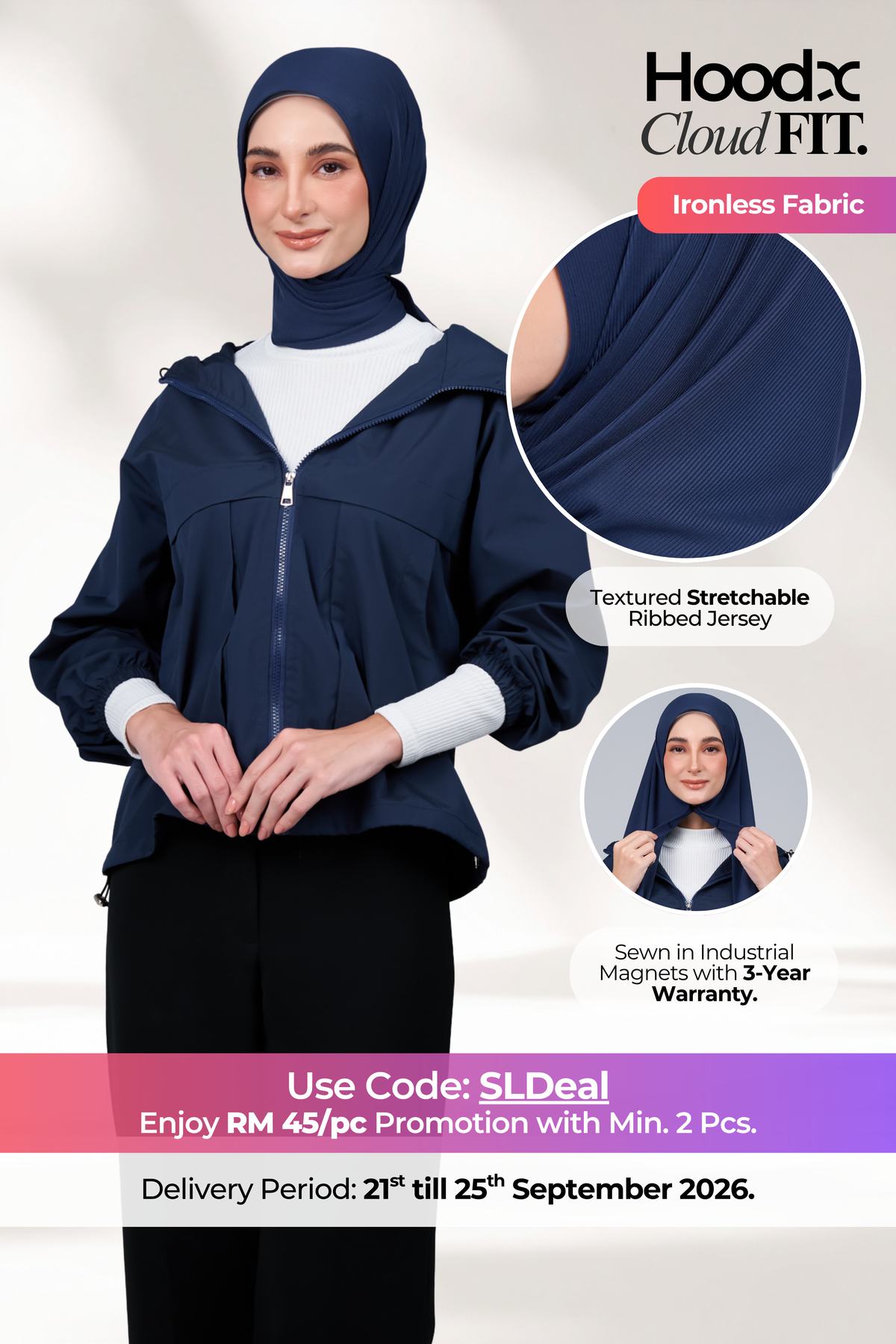 HoodX CloudFit in Navy