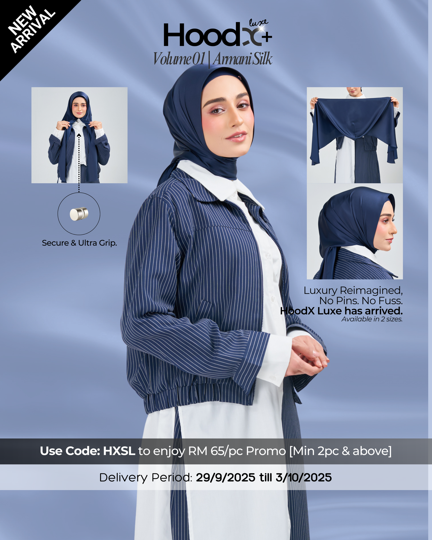 [★New] HoodX⁺Plus Luxe in Navy